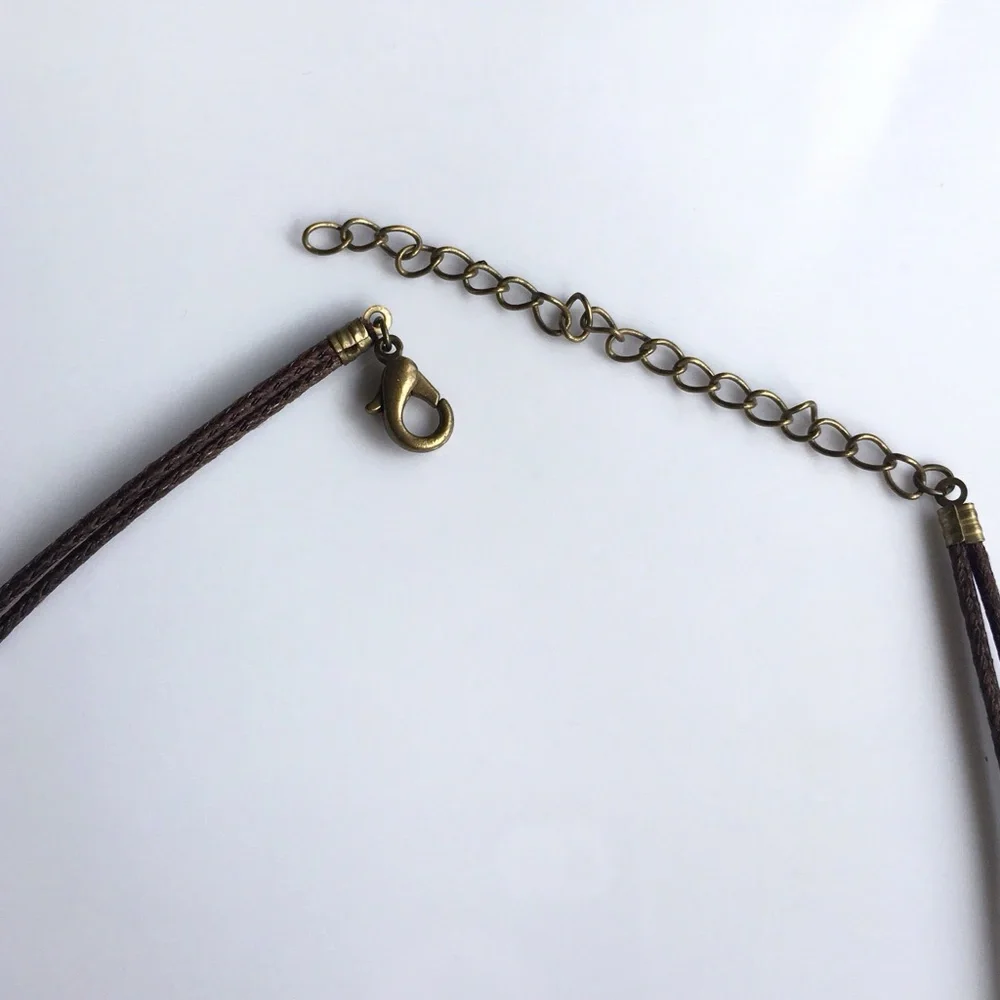 2 Pendants And A Cord Necklace Wood & Shell - Picture 6 of 7